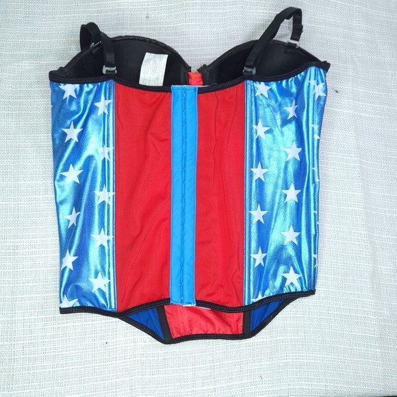DC Wonder Woman Corset Bustier With Skirt & Accessories Halloween Cosplay Adult - Picture 3 of 16